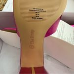 The Drop Women's Pattie High Block Heeled Mule Sandal Hot Pink Metallic Size 10 Photo 3