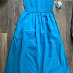 A New Day  Strapless A-Line Fitted Bodice Blue Midi Sun Dress Size Small NWT‎ Photo 3
