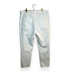 Madewell 9’’ High Rise Skinny Crop Frayed Distressed Jeans in White Size 31 Photo 6