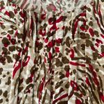 Calvin Klein  size M multi colored red/tan/white/brown pleated front tank top EUC Photo 6