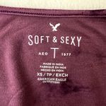 American Eagle  Purple Tie Dye Bell Sleeve Top Photo 6