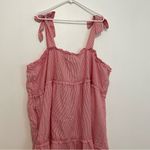 NEW NWT LISA MARIE FERNANDEZ TARGET Plus Size Seersucker Tie Strap Dress Striped Red Photo 12