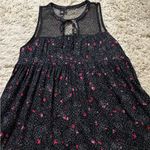 Volcom  Black and Red Floral Sleeveless Top Size M Photo 9