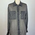 Equipment  Silk Chiffon Shirt in Houndstooth Print Photo 1