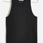 Madewell Highneck Black Tank Top, Casual Basic Layering Tank, Size Large Photo 0