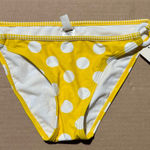 Hula Honey Women’s Small  Yellow Polka Dot Swim Bikini Bottom NWT Photo 0