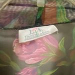 LA Intimates Womens Sheer Night Robe Kimono M Medium Floral Black Purple Green Photo 1