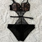 Adore Me kenzley black lace bodysuit lingerie fairy goth Photo 2