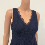 Soprano  small lace overlay v neck fit and flare dress D4 2418 Photo 10