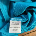 Bette & Court 1/4 Zip Long Sleeve Swing Sunshirt in Blue & Coral Photo 10