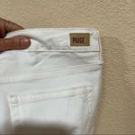 Paige  Jeans white verdugo crop raw hemline skinny jeans Photo 3