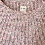 Rebecca Taylor La Vie  Sz M Pullover Knit Pink‎ Sweater Stretch Long Sleeves Photo 2