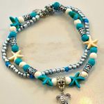 Women Bohemian Shell Starfish Summer Beach Anklets Bracelet Blue Photo 1