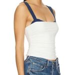 Free People  2 Tone White and Navy Tank Top Photo 1
