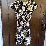 Free People NWT French Quarter Wrap Dress Black Ivory Floral Small Retail $128 Photo 2