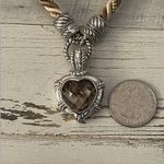 Judith Ripka Silk Cord Silver Smokey Quartz Pendant Necklace Photo 3