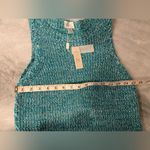 cupio NWT  Size M Scoop Neck Sleeveless Cotton Teal Heather Knit Vest Top Cotton Photo 6