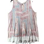 Altar'd State Dress L Multicolor Bandana Print Sleeveless Flowy Boho Western Photo 8