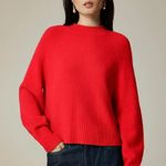 J.Crew Sweater Womens XL Red Rollneck Supersoft Yarn Wool Alpaca Blend Classic Photo 2