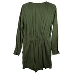 Banana Republic  Linen Blend Utility Romper Long Sleeve Army Olive‎ Green Size S Photo 1