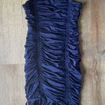 Tiger Mist  Navy Blue Ruched Adjustable Bodycon Mini Dress Size M Photo 0