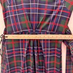 Gretchen Scott Tartan Plaid Shirt Dress Green Small Photo 12