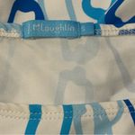 J. McLaughlin  Women’s Size S White Blue Chain Link Catalina 3/4 Sleeve Dress Photo 3