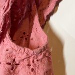 Midnight sky Pink cropped off the shoulder or not eyelet lace like new XL top Photo 2