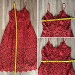 Astr The Label Lace Midi Dress A Line Spaghetti Strap V Neck Rust Orange Red L Size L Photo 15