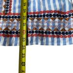 THML  Blue/White Striped Tassel Mini Straight Dress Women's Size Medium 41-9 Photo 5