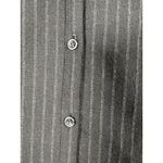 New York Company Women Small Black Striped Button Up Side Slit Dress Photo 2