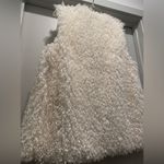 Cali Style U.S.A. Boho Cream Ivory White Fuzzy Faux Shearling Fur Vest Photo 5