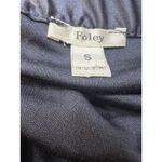 Foley Brand Vintage 100% Silk Black Mini Skirt Silver Buckle Detail Small Photo 3