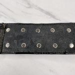 Vintage Argentina Coin Studded Leather Chain Belt Gaucho Western Small (S) ✨ Black Photo 11