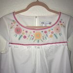 Southern Tide Dress White Seersucker Embroidered Dress Sz 4 NWT Floral Fringe Photo 2