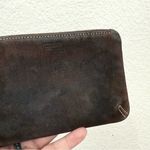 Coach Vintage Leatherware Dark Brown Suede Leather Wristlet Wallet Photo 6