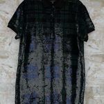 Lauren Ralph Lauren black label Plus Size Sequined Plaid Polo Dress size 2X Green Photo 0