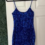 Lucy in the Sky  Blue Sparkly Dress Mini Photo 1