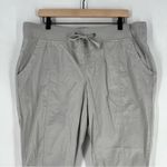 Torrid Crop Pull-On Skinny Stretch Poplin Mid-Rise Pant Gray Harbor Mist Size 1X Photo 1