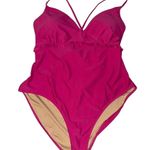 Old Navy  Women's 3X Pink Halter One Piece Swimsuit Open-Back Plus Size Photo 0