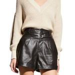 Ba&sh  Leandro Leather shorts brown sz 6 Photo 3