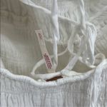 Free People  Feeling Bonita Midi Dress Ivory Tie Back White NWT Size Large Photo 6