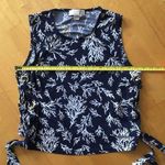 Michael Kors  Dressy,, Lightweight Sleeveless Crop, Navy, White, Large Petite Photo 7