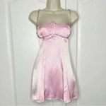 For Love & Lemons NWT‎  Elora Satin Strappy-Back Mini Pink Dress Size XS Photo 4