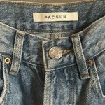 PacSun Eco Embellished Denim Dad Jean Size 24 in Indigo Blue Wash Photo 4