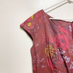 New! Timeless London Red Short Sleeve Floral Dress Size 12 Photo 4