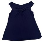Tommy Bahama  szS on or off shoulder twist front dark blue knit top EUC Photo 0