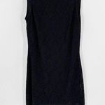 Hourglass Black Lined Sleeveless Fringe Hem Lace Tank Dress Women's Size Large Photo 0