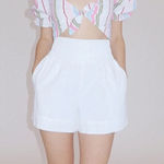 Hill House NWT Home The Isabella Top in Rainbow Stripe Photo 0