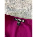 EXPRESS Fuchsia Pink Purple 3/4 Sleeve Zip Neckline Blouse Women's Small Photo 2